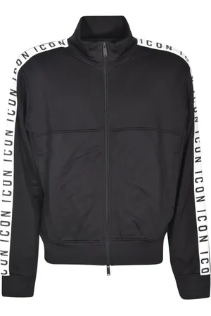 Dsquared2 Jakke, Herre, Sort, L, Bomuld, Icon Zip Sport Sweatshirt