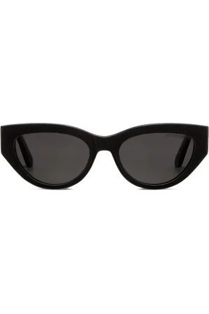 Dior Tilbehør, Dame, Sort, ONE SIZE, Uld, Butterfly solbriller med guldfarvede metalstænger