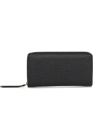 Maison Margiela Tilbehør, Herre, Sort, ONE SIZE, Læder, Four stitches zip-around wallet