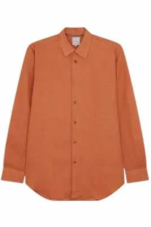 Paul Smith Skjorte, Herre, , XL, Abrikos hørskjorte til mænd