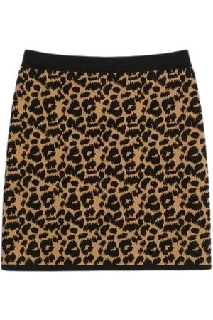 Max Mara Nederdel, Dame, Sort, L, Uld, Farverigt Strikket Mini Nederdel
