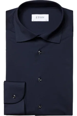 Eton Skjorte, Herre, Blå, XL, Four-Way Stretch Moderne Skjorte