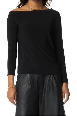 Norma Kamali Top, Dame, Sort, S, Uld, Off-Shoulder Top