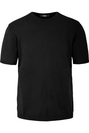 Bomboogie Top, Herre, Sort, M, Bomuld, Faded Stocking Stitch Kortærmet Crew Neck Pullover