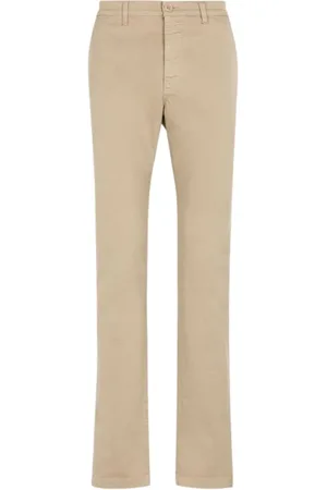 Roberto Cavalli Bukser, Herre, Brun, W36, Bomuld, Slim-Fit Chinos med lommer og for