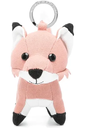 Maison Kitsuné Tilbehør, Dame, Lyserød, ONE SIZE, Fox Motif Nøglering