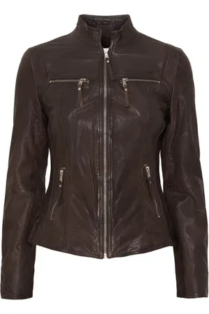 Notyz Jakke, Dame, Flerfarvet, 3XL, Læder, Biker Jakke