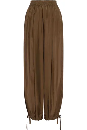 Serafini Bukser, Dame, Brun, M, Brun Silkebukser Elegant Stil