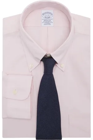 Brooks Brothers Skjorte, Herre, Lyserød, 4XL, Bomuld, Regular Fit Non-Iron Pinpoint Button Down Skjorte