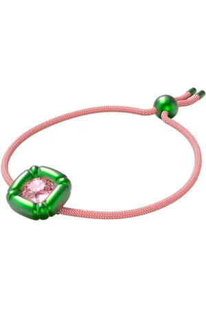 Swarovski Tilbehør, Dame, Flerfarvet, ONE SIZE, Dulcis Armbånd Grøn-Pink Kiss Cut