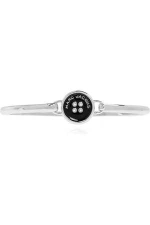 Marc Jacobs Tilbehør, Dame, Grå, ONE SIZE, The Button Hinge Enamel Armbånd