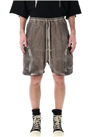 Rick Owens Shorts, Herre, Brun, S, Bomuld, Bauhaus Bomuld Moleskin Shorts