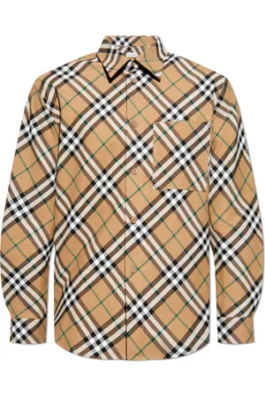 Burberry Skjorte, Herre, , S, Bomuld, Skjorte med ternet mønster