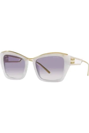 Miu Miu Tilbehør, Dame, Lilla, 55 MM, Uld, Stilfulde solbriller Model 02Ys