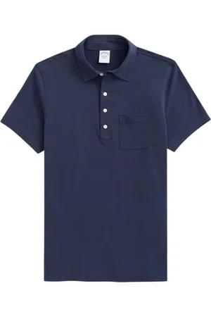 Brooks Brothers Top, Herre, Blå, 2XL, Bomuld, Navy Cotton Jersey Vintage Polo