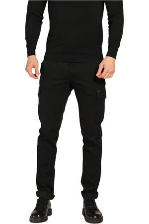 Masons Bukser, Herre, Sort, L, Extra Slim Fit Cargo Bukser i Gabardine