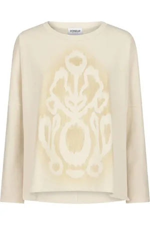 Dondup Top, Dame, , XS, Bomuld, Oversized Sweatshirt med Trykt Logo