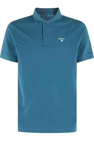Barbour Top, Herre, Blå, L, Bomuld, Tartan Pique Polo Skjorte