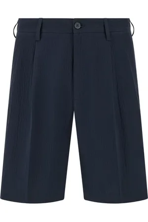 Boggi Milano Shorts, Herre, Blå, 2XL, Bomuld, Cotton Seersucker Bermuda Shorts