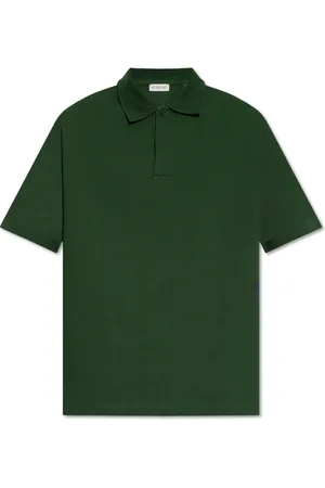 Burberry Top, Herre, Grøn, M, Bomuld, Logo-broderet poloshirt