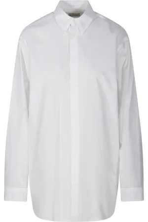 Moncler Bluser & Skjorter, Dame, Hvid, XS, Uld, Hvid Skjorte til et stilfuldt look