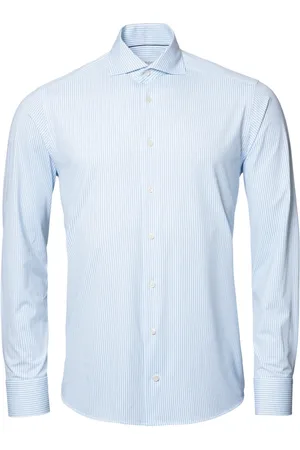 Eton Skjorte, Herre, Blå, 4XL, Langærmet formel skjorte