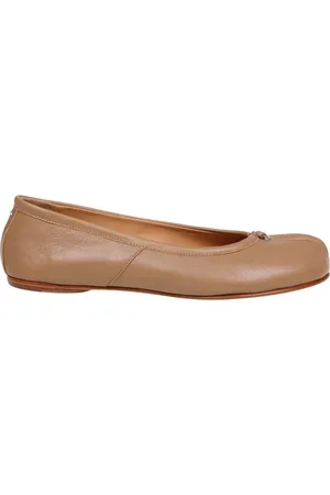 Maison Margiela Sko, Dame, Brun, 36 EU, Læder, Tabi Ballerina i kamellæder