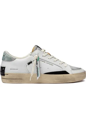 Crime london Sko, Herre, Hvid, 40 EU, Læder, Hvide Sneakers til Urban Stil