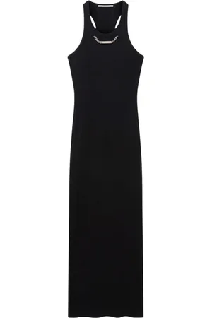 Stella McCartney Kjole, Dame, Sort, M, Bomuld, Cotton Chain Tank Dress