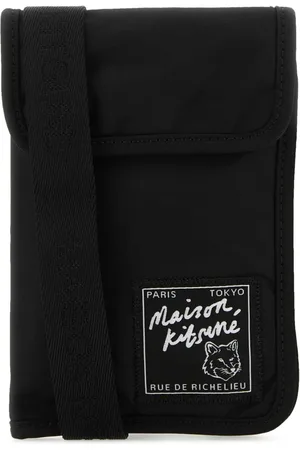 Maison Kitsuné Tilbehør, Herre, Sort, ONE SIZE, Nylon, Nylon Telefonetui