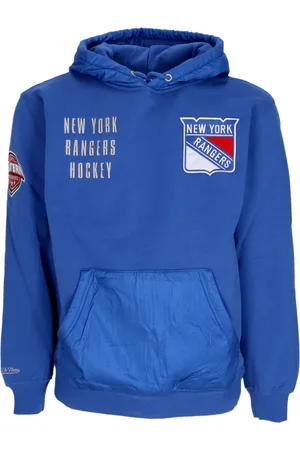 Mitchell & Ness Sweathshirts & Hoodies, Herre, Blå, L, Vintage Logo Fleece Hoodie Original Holdfarver