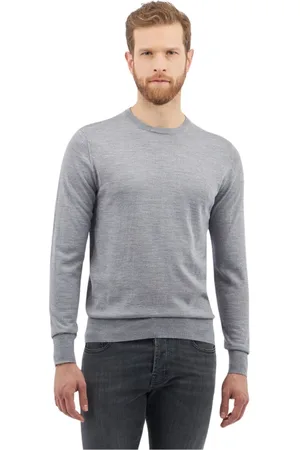 Brooks Brothers Strik, Herre, Grå, L, Uld, Merinould Crew-Neck Sweater