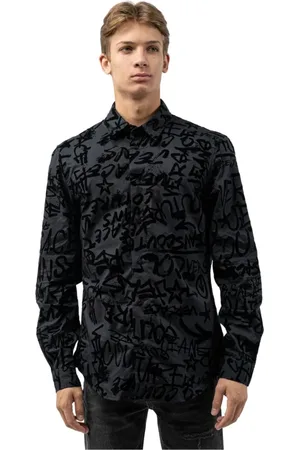 VERSACE Skjorte, Herre, Sort, S, Uld, Bluse