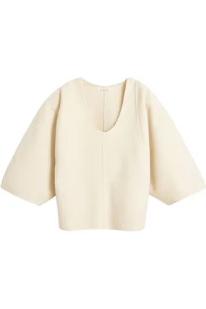 By Malene Birger Strik, Dame, Hvid, M, Uld, Calya Uld Bluse