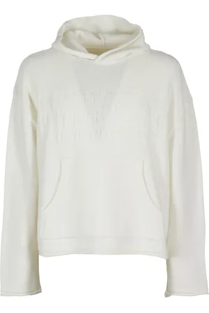 Maison Margiela Sweathshirts & Hoodies, Herre, Hvid, M, Uld, Stilfuld hættetrøje til hverdagsbrug