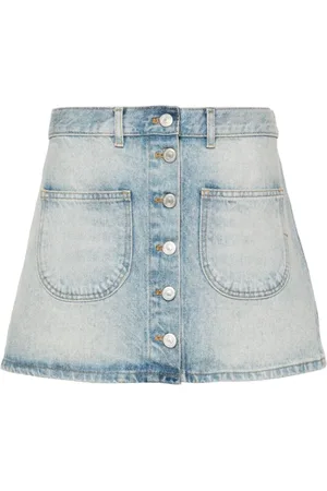 Courrèges Nederdel, Dame, Blå, M, Denim, Blå denimnederdel