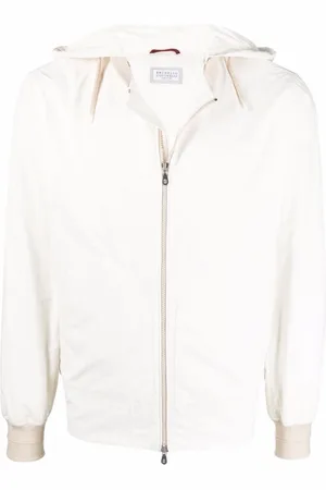 Brunello Cucinelli Jakke, Herre, Hvid, XL, Bomuld, Let Jakke