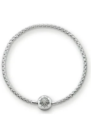 Thomas Sabo Tilbehør, Dame, Grå, ONE SIZE, Damearmbånd til perler Linkarmbånd 925 Sølv sølv Ka0001-001-12