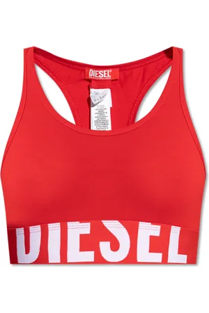 Diesel Sport, Dame, Rød, 2XS, Bomuld, Cotton Race Bralette