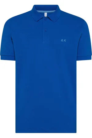 sun68 Top, Herre, Blå, XL, Bomuld, Blå Polo Bluser Kortærmet
