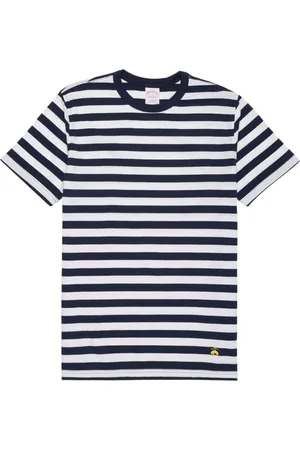 Brooks Brothers Top, Herre, Blå, L, Bomuld, Stribet Supima Bomulds T-shirt