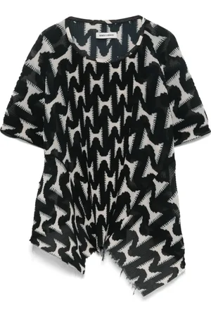 HENRIK VIBSKOV Bluser & Skjorter, Dame, Sort, M, Sort Plisseret Bluse med Tommelhul
