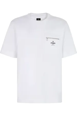 Fendi Top, Herre, Hvid, S, Bomuld, Oversized Hvid Bomuld T-shirt
