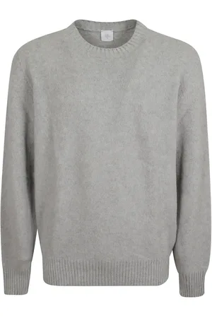 ELEVENTY Strik, Herre, Grå, XL, Uld, Luksuriøs Grå Uld Sweater