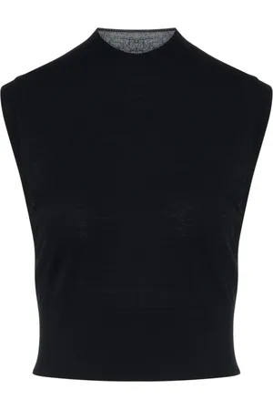 Sportmax Top, Dame, Sort, XS, Polyester, Quattro Ærmeløs Top
