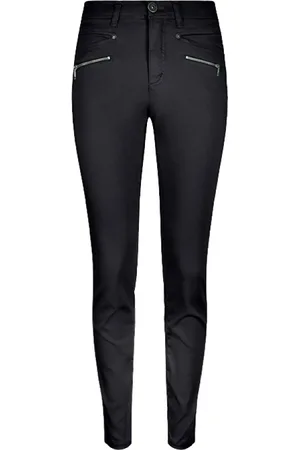 2-Biz Bukser, Dame, Sort, M, Bomuld, Rany High-Waisted Skinny Bukser