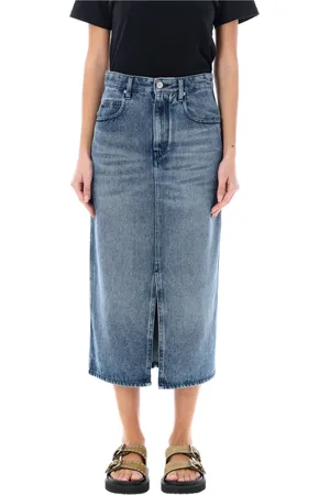 Isabel Marant Nederdel, Dame, Blå, S, Denim, Lysblå Denim Midi Nederdel