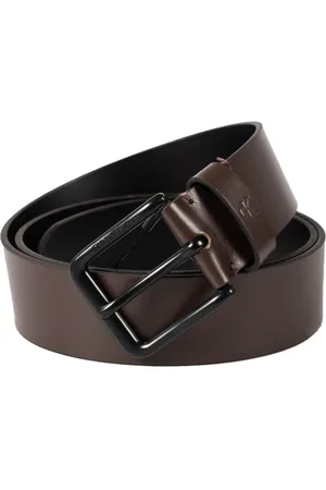 Calvin Klein Tilbehør, Herre, Brun, 85 CM, Læder, Læderbælte med mat spænde