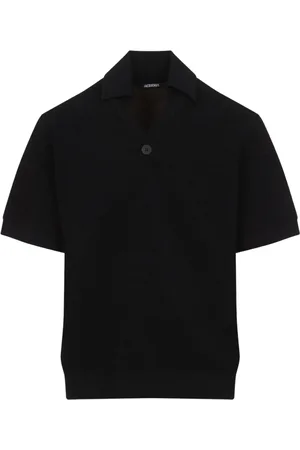 Jacquemus Top, Herre, Sort, M, Elegant Polo Shirt Scala Collection