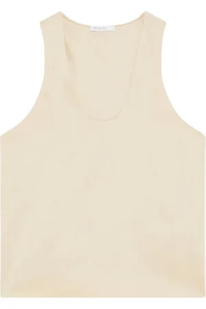Patrizia Pepe Top, Dame, , S, Satin, Satin Bluse Oval Halsudskæring